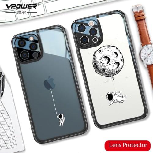 Tempered glass Case For iphone 12 pro max protection transparant clear phone cases for iphone 12 mini 11 pro glass shell cover