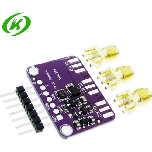 CJMCU-5351 Si5351A Si5351 I2C 25MHZ Controller Clock Generator Breakout Board 8KHz to 160MHz 3-5VDC