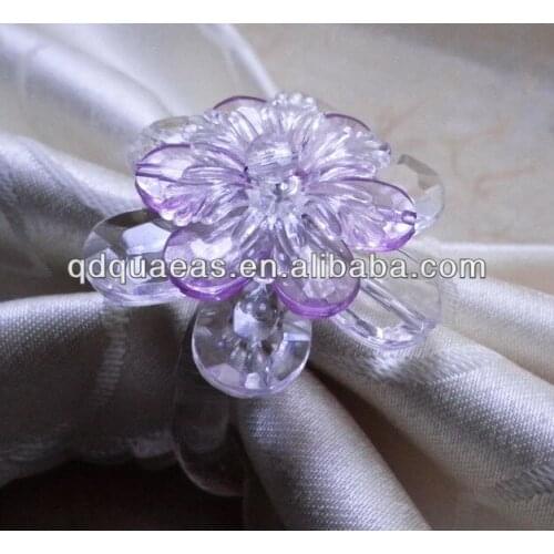 Purple acrylic napkin ring ,wholesake napkin holder