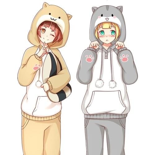 The Grandmaster of Demonic Cultivation Hamster Cosplay Wei Wuxian Lan Zhan Fleece Costume Pyjamas Sleepwear Bathrobe Nightgown