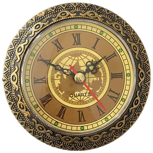 Diameter 92mm Bronze Insert Quartz Clock Parts Accessories for Desk Clock DIY