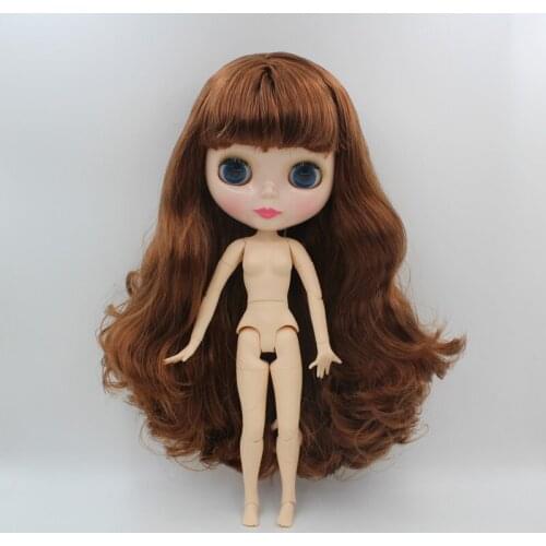 Free Shipping big discount RBL-484J DIY Nude Blyth doll birthday gift for girl 4color big eye doll with beautiful Hair cute toy