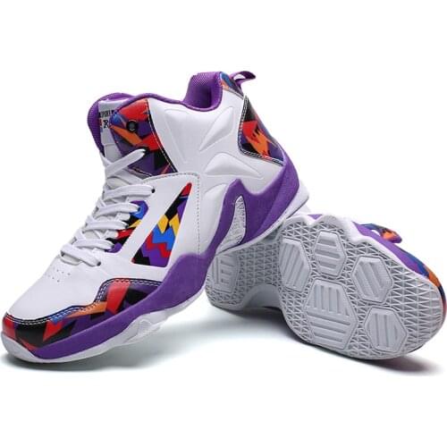 Men Professional High-top Basketball Shoes Mens Cushioning Light Basketball Sneakers Anti-skid Breathable Outdoor Sports Shoes