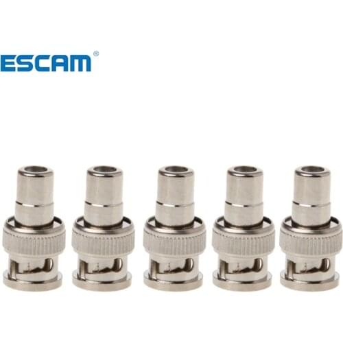 5x BNC Male To RCA Female Coaxial Connector Adapter For CCTV Surveillance Video