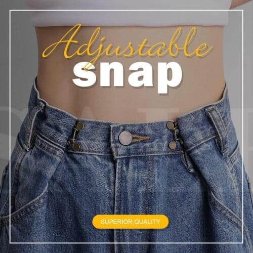 Nail-free waist buckle djustable Snap Button Adjust Waist Removable Retractable Nail-free Pant Clothing Metal Button Sewing