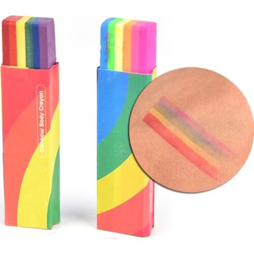 Rainbow Colored Face Body Paint Tattoo Painting Stick Pen Pigment Halloween Party Fancy Beauty Makeup Tools for Child Kids