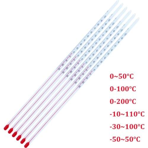 Alcohol red liquid glass thermometer red water thermometer glass rod thermometer bar table water temperature meter