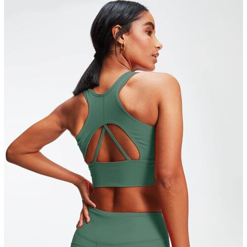 Gym Vest-Style Sports Bra Shockproof Gathering And Breathable Yoga Clothes Beautiful Back Women