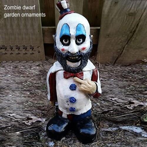 Horror Movie Garden Gnomes Undead Halloween Sculpture for Outdoor Patio Yard Lawn UD88
