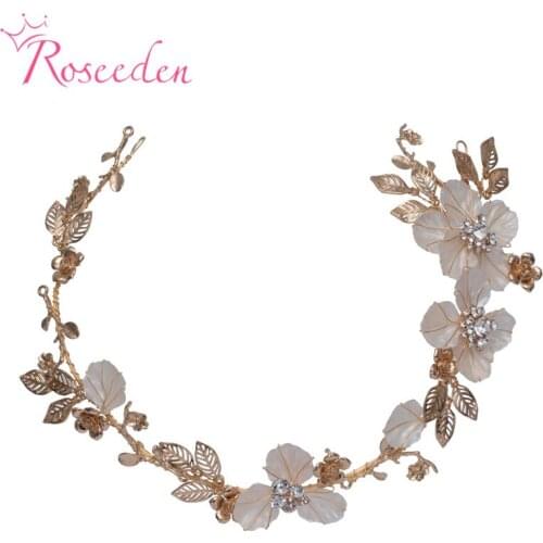Rhinestones Wedding Hair Accessories Headband tiara Flower Headpiece Hair Vine Women Bridal Hair Jewelry Handmade RE3798