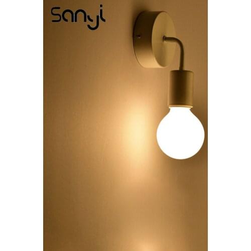 LED Wall Light for E27 Connector Indoor Decor Hanging Light Wrought Iron Wall Lamp DropShip Bedroom Light Easy to Install