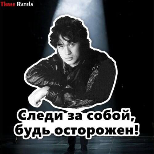 Three Ratels TZ-1805# 15x15cm victor coy follow yourself be careful colorful funny car stickers styling removable decal