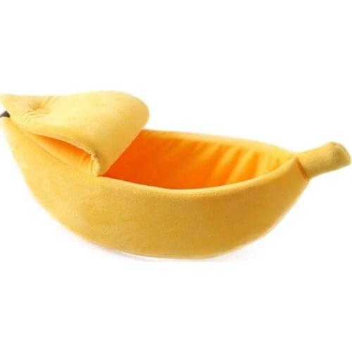 Pet Nest Banana Shape Comfortable Dog Cat Pet Bed Multiple Colors Suitable for Small and Medium Pets