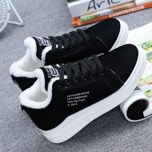 Pure cotton womens shoes plus velvet 2019 autumn and winter new thick warm Korean students wear cotton wild shoes