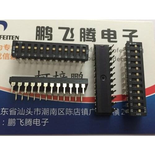 1PCS Original American CTS 209-12LPS key type flat dial 12-bit dial code switch in-line 2.54mm coding