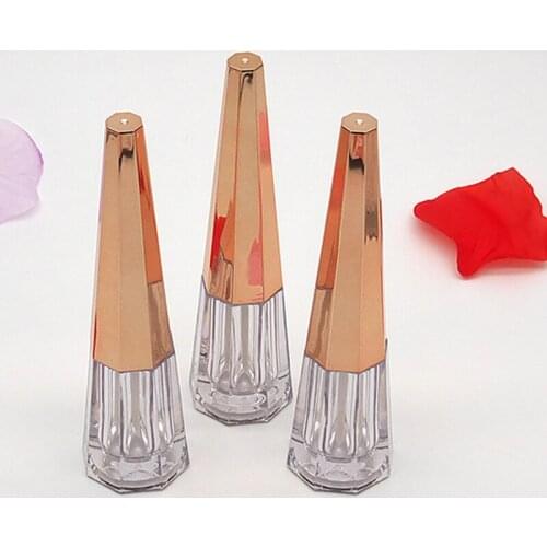 Rose Gold Luxury Sexy Lip Gloss Tube Case 3ml Make up Transparent Plastic Eye Liner Mascara Cosmetic Packaging Containers 15pcs