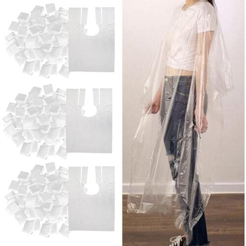 300x Disposable Hair Cutting Capes Gowns Barber Gown Cloth Apron Transparent