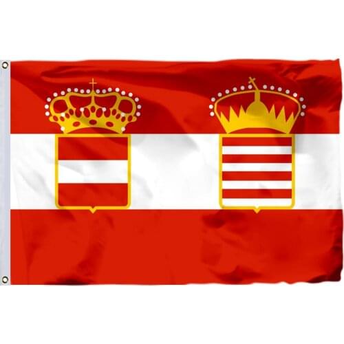 Austria Hungary Naval Ensign 1918 Flag 90X150cm 3x5FT 120g 100D Office/Activity/Parade/Festival/ Home Decoration