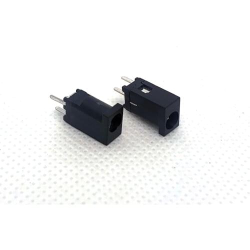 Free Delivery 10pcs DC002F Vertical 3.5*1.3mm DC Power Jack 3 Pin Panel Mount Connector DC-002