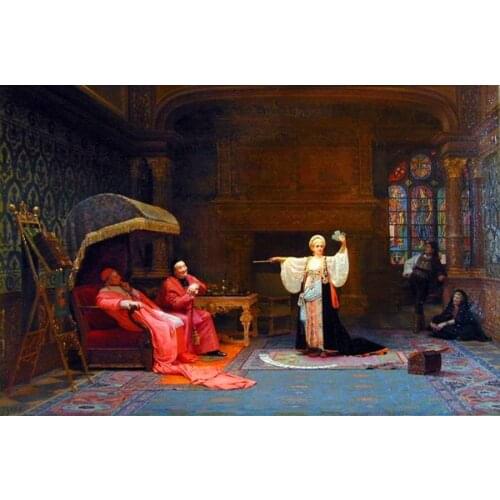 Free shipping court figures canvas prints classical woman perform oil painting printed on canvas art decoration pictures