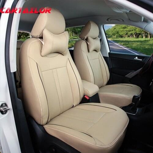 CARTAILOR cover seats custom fit for kia carens 2015 2014 2009 automobiles seat covers set PU leather car seats cushion supports
