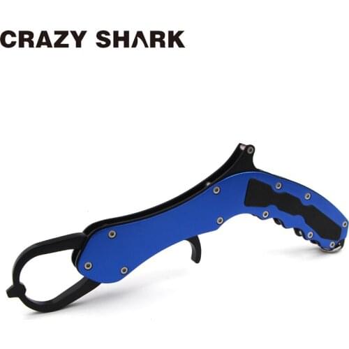 Crazy Shark Aluminum Alloy Fish Lip Grip 25cm Fishing Gripper Holder Goods for Fishing Carp Fish Tools