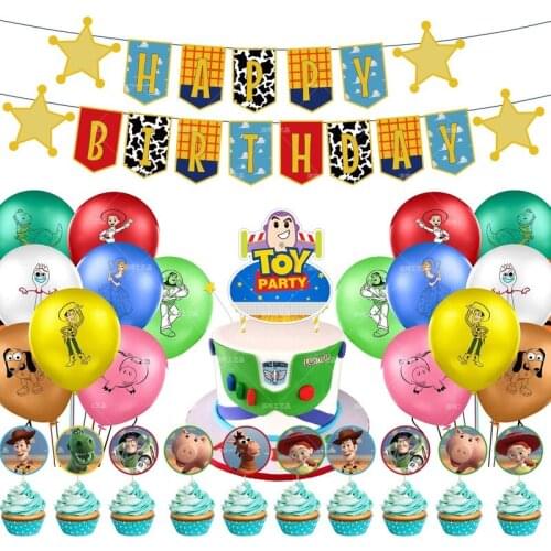 Disney Toy Story Woddy Buzz Lightyear Party figure Balloon Birthday Kids Party Decoration Baby Shower Balloons Globos Cumpleanos