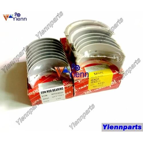 For Mitsubishi 4DQ5 Crankshaft Main Bearing Connecting Rod Bearing Fit FD10 FD14 FD15 Forklifts 4DQ5 Diesel Engine Spare Parts