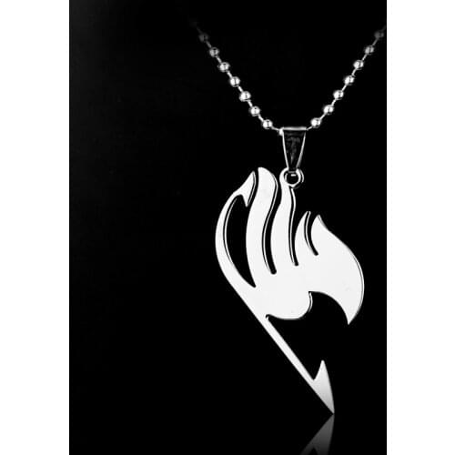 Dongsheng Fairy Tail Logo Metal Stainless Steel Necklace Cosplay Jewelry Anime Figure Pendant Accessories Fairy tails Jewelry
