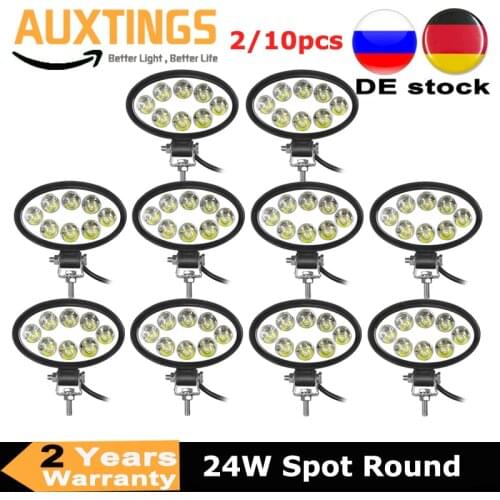 2-10x24W 5.5inch Led Work Light Spot Round Driving fog Headlights Lamp SUV Tractor Offroad Boat Car 4x4 ATV truck
