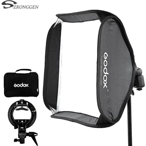 Godox 60 x 60cm Flash Softbox Kit with S-Type Bracket Bowen Mount Holder For Camera Photo Studio