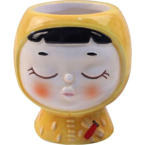 Indoor Outdoor Planter Pot Ceramic Succulent Planter Office Desk Home Decor Gifts Handmade Ceramic Small Plant Pot