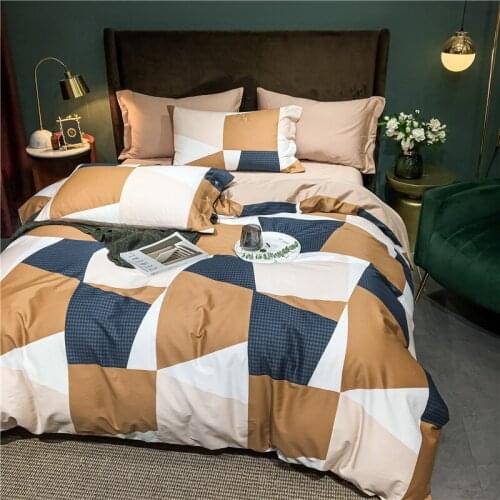 New 60 long-staple cotton luxury printing four-piece European cotton quilt cover