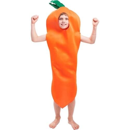 Halloween Christmas party Costume For Boys Girls Child Carrot Costume Carnival Costume Kids Cute Vegetable Cosplay Costumes