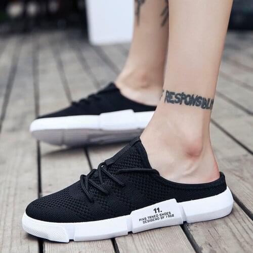 Summer Mesh Flats Casual Shoes Men Fashion 2020 New Lightweight Breathable Man Black Sneakers Zapatillas Para Hombre Chaussures