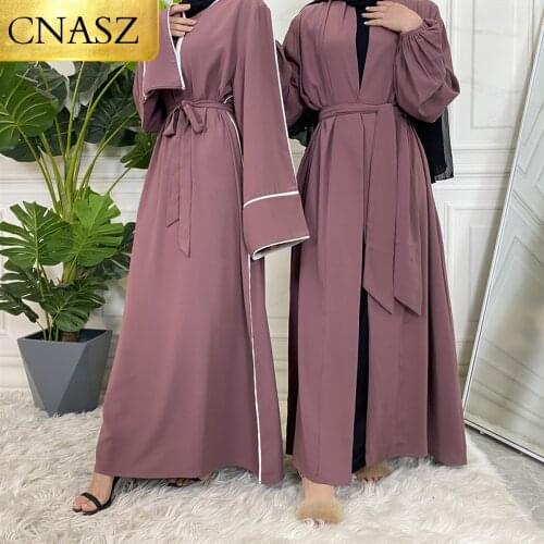 Lastest Muslim Women Dress and Abaya Dubai Womens Ramadan Skirt Kimono Femme Ladies Fashion Dress Kimono Sample Elegant Fashion