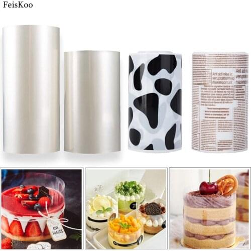 8cm 10cm Practical Mousse Wrapping Tape Cake Collar Roll Packaging 10M Mousse Surrounding Edge acetate film Baking Accessories