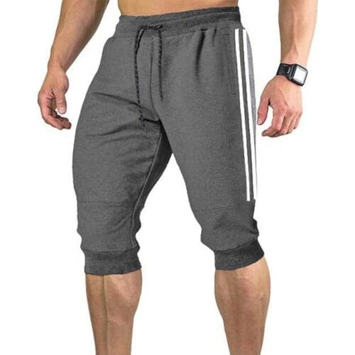Summer Casual Sweatpants Loose Drawstring Below Knee Pockets Thin Harem Fashion Shorts Capri Pants Sweatpants for Sports Shorts