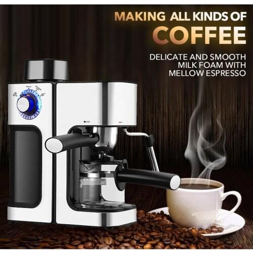 MD-2006 household coffee machine 800W semi-automatic milk frothing integrated fancy coffee machine espresso coffee machine