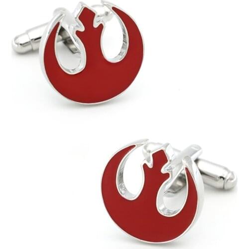 Mens Rebel Alliance Cuff Links Copper Material Red Color