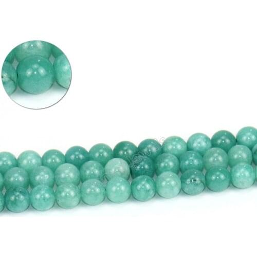 Natural Green Burma Color Jades Smooth Round Spacer Stone Beads For Jewelry Making DIY Bracelet Necklace 15inches 6 8 10 12MM