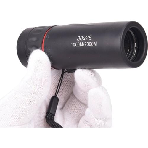 New 30 x 25 HD Optical Monocular Low Night Vision Waterproof Mini Portable 7X Focus Telescope for Travel Hunting Scope