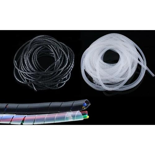 SWB-04 diameter 4mm About 21.5M Length Black white Cable casing Cable Sleeves Winding pipe Wrapping