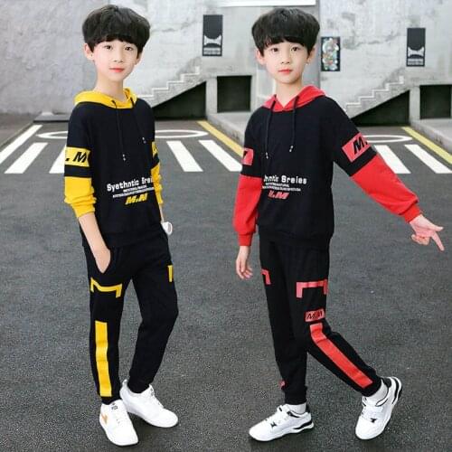 4-9 Years Children Boys Clothes Set Hoodies + Long Pants 2 Pieces Autumn Cotton Boy Sports Outfit Fashion Kids Boys Clothes Suit