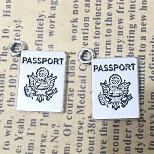 Passport Charm Pendants Jewelry Making Finding DIY Bracelet Necklace Earring Accessories Handmade Tools 5pcs