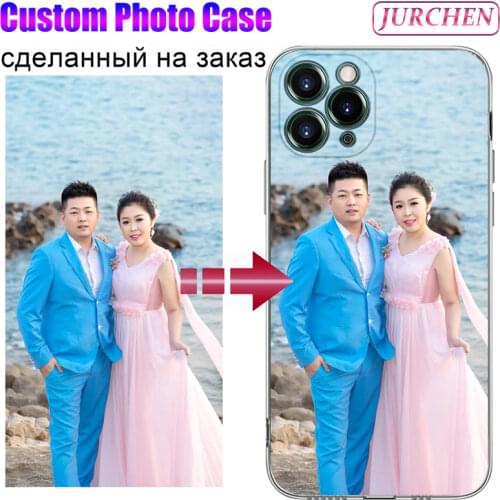 JURCHEN Custom Transparent Phone Case For iPhone 6 6S 7 8 Plus 12 Mini X XR XS 11 Pro Max SE 2020 Clear Cover Personalized Photo