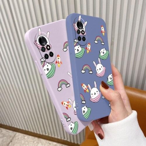 Rainbow Liquid Silicone Fashion Case For Huawei Nova 8 7 Pro SE 6 SE 5 Pro 5Z 5I 5Ipro 5T 4 4E Ultra Thin Soft Phone Cover Case