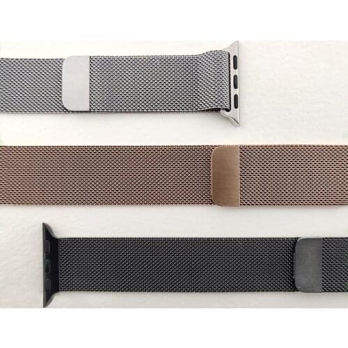 Strap For Apple watch band 44mm 40mm 38mm 42mm 44 mm Metal Magnetic Loop Stainless steel bracelet iWatch 3 4 5 6 se band