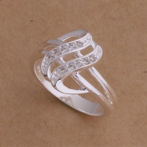 JZ-AR009 Silver Color 925 Jewelry Popular Wholesale Fashion Jewelry, Ribbon Inlaid Stones /asaajjha Aecaivja