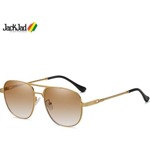 JackJad 2021 Fashion Cool Pilot Metal Style Sunglasses Eyewear Frame Men Vintage Brand Design Sun Glasses Oculos De Sol 8079